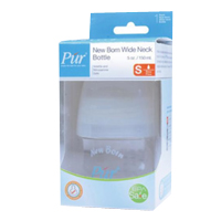 Бутылочка "PUR" 150мл с широким горлышком, соска со средней струей фото