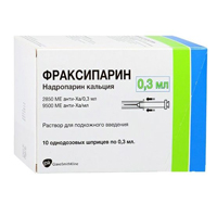Фраксипарин раствор для инъекций 9500МЕ анти-Ха/мл 0,3мл фото