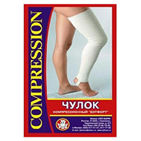 Чулок &quot;ЛПП Фарм&quot; ЧМК компрессионный выше колена (3 класс компрессии) цвет белый размер 4 фото