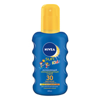 Спрей солнцезащитный "Nivea Sun Kids" увлажняющий (детский) цветной SPF30 200мл фото