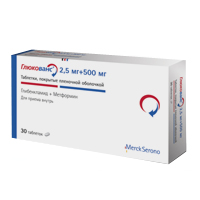 Глюкованс таблетки 2,5мг+500мг фото