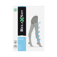 Колготки "Relaxsan" "Collant Basic 140" (арт. 880) с расширенными бедрами 1 класс компрессии цвет черный размер 3XL фото