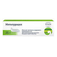 Метилурацил мазь 10% 25г фото