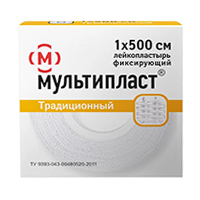 Лейкопластырь "Мультипласт" фиксирующий 1х500см фото