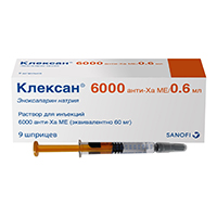 Клексан раствор для инъекций 6000 анти-ХА МЕ/0.6мл фото