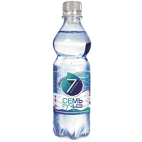 Вода минеральная питьевая столовая "Семь ручьев скв.2434" газированная 0,5л фото