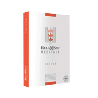 Колготки "Relaxsan Medicale" "Cotton с хлопком" (арт. М2080) 2 класс компрессии носок закрытый цвет черный размер 4(XL) фото