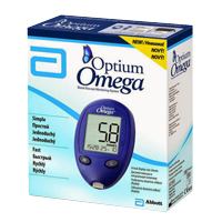 Глюкометр "Optium Omega" с принадлежностями фото