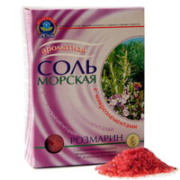 Соль морская "Целебные кристаллы" серии "Ароматерапия" Розмарин 500г фото
