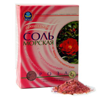 Соль морская "Целебные кристаллы" серии "Цветочная" Роза 500г фото