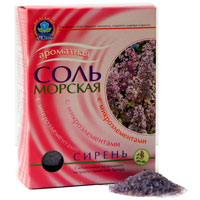 Соль морская "Целебные кристаллы" серии "Цветочная" Сирень 500г фото