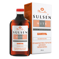 Шампунь &quot;Mirrolla Sulsen&quot; сульсеновый &quot;Мите&quot; для профилактики перхоти 250мл фото
