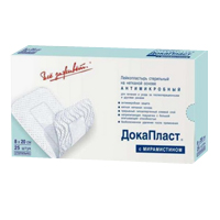 Лейкопластырь "ДокаПласт" антимикробный (с мирамистином) 8х20см фото