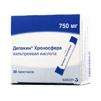 Депакин Хроносфера гранулы 750мг фото