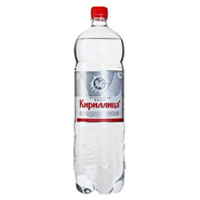 Вода минеральная природная питьевая столовая газированная "Кириллица" 1,5л фото