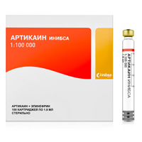 Артикаин Инибса раствор для инъекций 40мг+0,01мг/мл 1,8мл фото