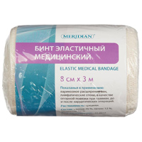 Бинт эластичный медицинский "Меридиан" 8см х 3м фото