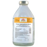 Натрия гидрокарбонат-Эском раствор для инъекций 5% 200мл фото