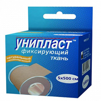 Лейкопластырь "Унипласт фиксирующий" на основе натуральной ткани 5 х 500см фото