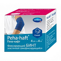 Бинт эластичный "Peha-haft Сolor" самофиксирующийся 4м х 4см синий фото