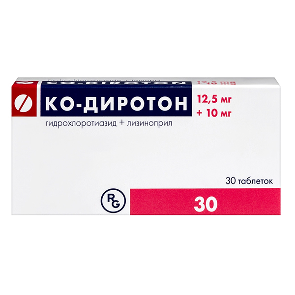 Ко-Диротон таблетки 12,5мг+10мг фото