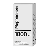Меропенем порошок для приготовления инъекционного раствора 1г фото