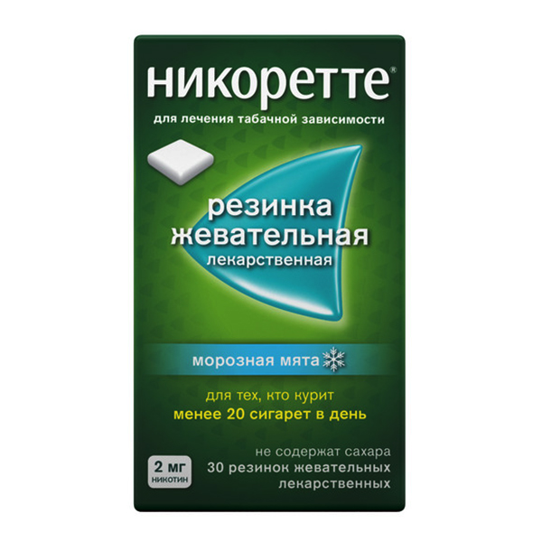 Никоретте жевательная резинка морозная мята 2мг фото