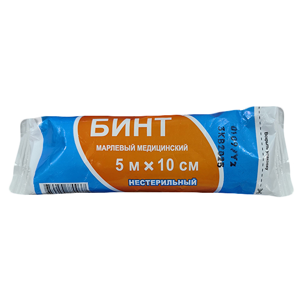 Бинт марлевый медицинский нестерильный 5м х 10см фото