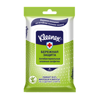 Салфетки влажные "Kleenex" Бережная защита антибактериальные фото