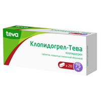 Клопидогрел-Тева таблетки 75мг фото