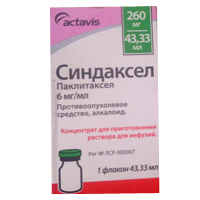 Синдаксел концентрат для приготовления инъекционного раствора 6мг/мл 43,33мл фото