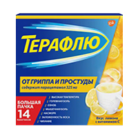ТераФлю от гриппа и простуды порошок лимонный 22,1г фото