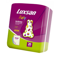 Пеленки "Luxsan" Baby впитывающие детские с рисунком 60х60см фото