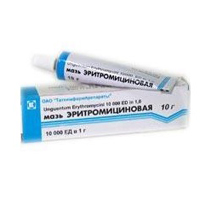 Эритромицин мазь 10000ЕД/г 15г фото