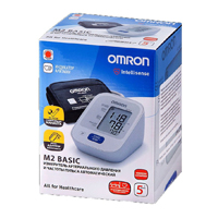 Измеритель артериального давления и частоты пульса (тонометр) "OMRON" автоматический M2 Basic (HEM-7116H-ARU) адаптер+универсальная манжета фото