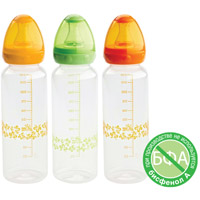 Бутылочка полипропиленовая с силиконовой соской 250мл 0+ "Мир Детства" (11099) фото