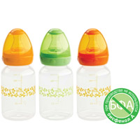 Бутылочка полипропиленовая с силиконовой соской 125мл 0+ "Мир Детства" (11100) фото