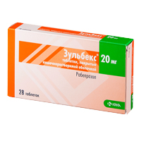 Зульбекс таблетки 20мг фото