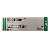 Протопик мазь 0,03% 10г фото