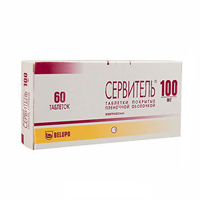 Сервитель таблетки 100мг фото