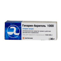 Гепарин-Акригель 1000 гель 1000МЕ/г 30г фото