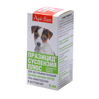 Празицид-суспензия сладкая для щенков мелких пород 5мл фото