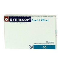 Дуплекор таблетки 5мг+20мг фото