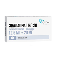 Эналаприл НЛ 20 таблетки 12,5мг+20мг фото
