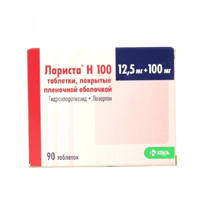 Лориста Н 100 таблетки 12,5мг+100мг фото