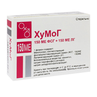 ХуМоГ порошок лиофилизированный для приготовления инъекционного раствора 150МЕ ЛГ+150МЕ ФСГ фото