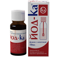 Йод-Ка раствор 10% 10мл фото