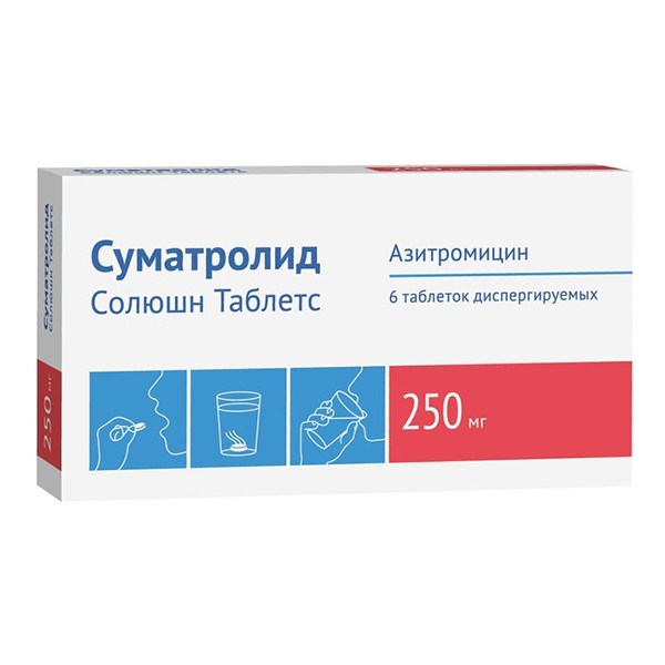 Суматролид Солюшн Таблетс таблетки 250мг фото