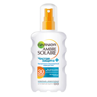 Спрей солнцезащитный "Ambre Solaire" "Чистая защита+" марки "Garnier" прозрачный SPF30 200мл фото