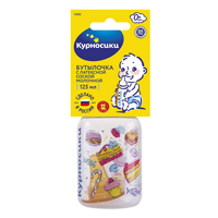 Бутылочка "Курносики" полипропиленовая с латексной соской 125мл (11002) фото